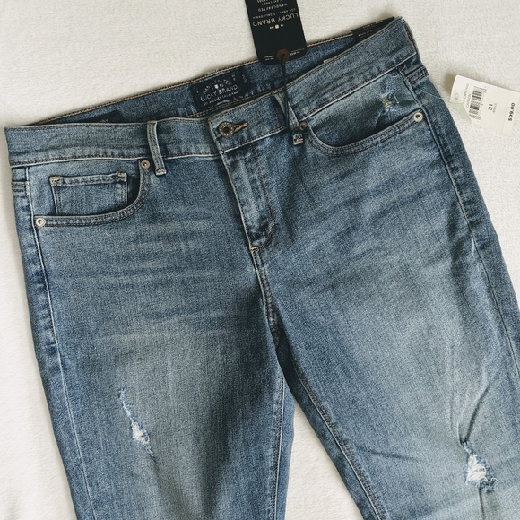 Lucky Brand Charlie Low Rise Skinny Ankle Jeans Stretch Denim Blue 12/31 NWT - Picture 4 of 16